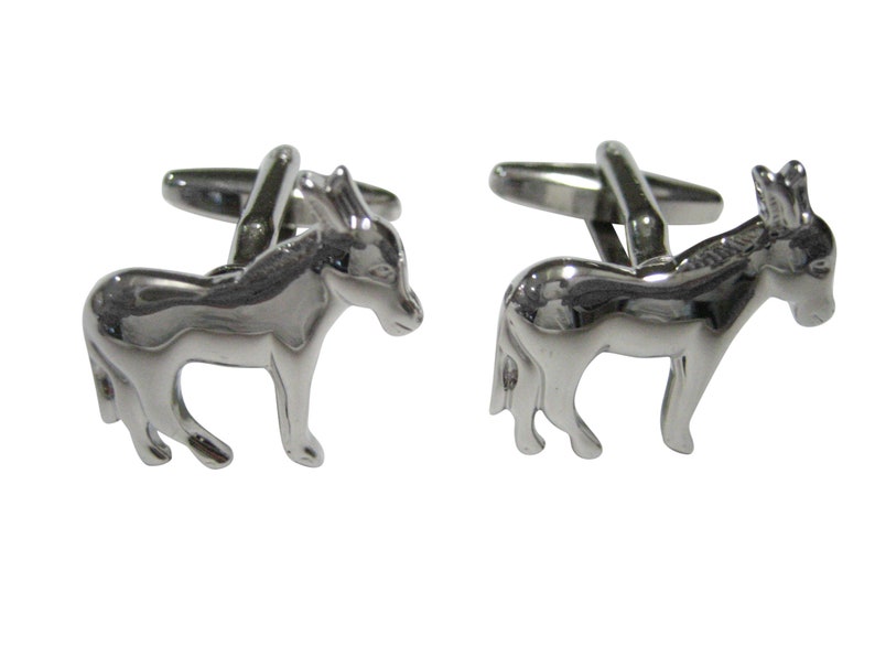 Silver Toned Donkey Cufflinks