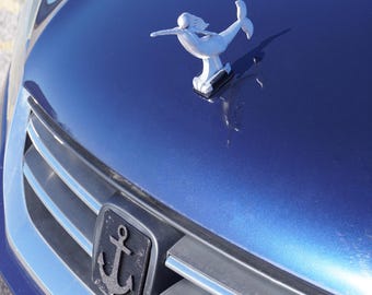 Adorno de capucha de sirena plateada impreso en 3D