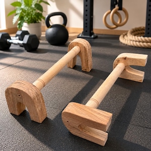 Handmade Wooden Parallettes | Push Up Bars | Calisthenics Equipment | Home Gym | Handstand & L-Sit Training| Bodyweight Training Equipment |