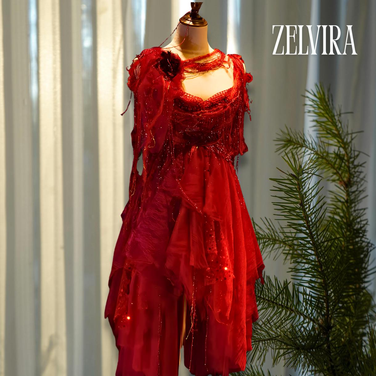 open lace back dress Sparkly Dark Red Strapless Sequin Long Pageant Dress with Cape main image 1