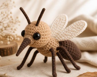 Bramble Bee Häkelanleitung, Realistisches Amigurumi Insekt Spielzeug Anleitung (PDF)