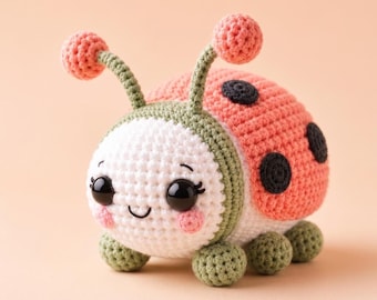 Blush Marienkäfer Amigurumi Häkelanleitung, Kawaii Plüsch Anleitung (PDF Download)