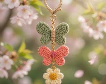Schmetterling Daisy Schlüsselanhänger Muster (PDF Download)