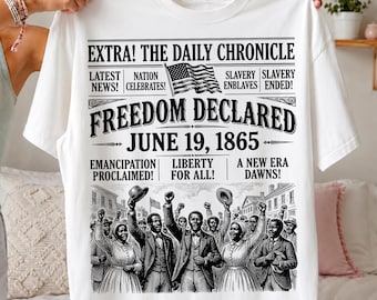 Juneteenth Freedom Declared 1865 PNG, June Teenth PNG, Liberation Day Tee Png, Liberation Day Stickers Png, Black History Emancipation PNG