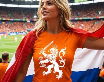 Vintage Netherlands Lion PNG, Holland Orange Lion PNG, Dutch Flag Pride Design, Nederland Heritage Digital Download