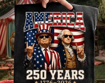Vintage Trump Washington Png, America 250 Png, 250th Anniversary USA Png, Patriotic 1776-2026 Design Digital Download