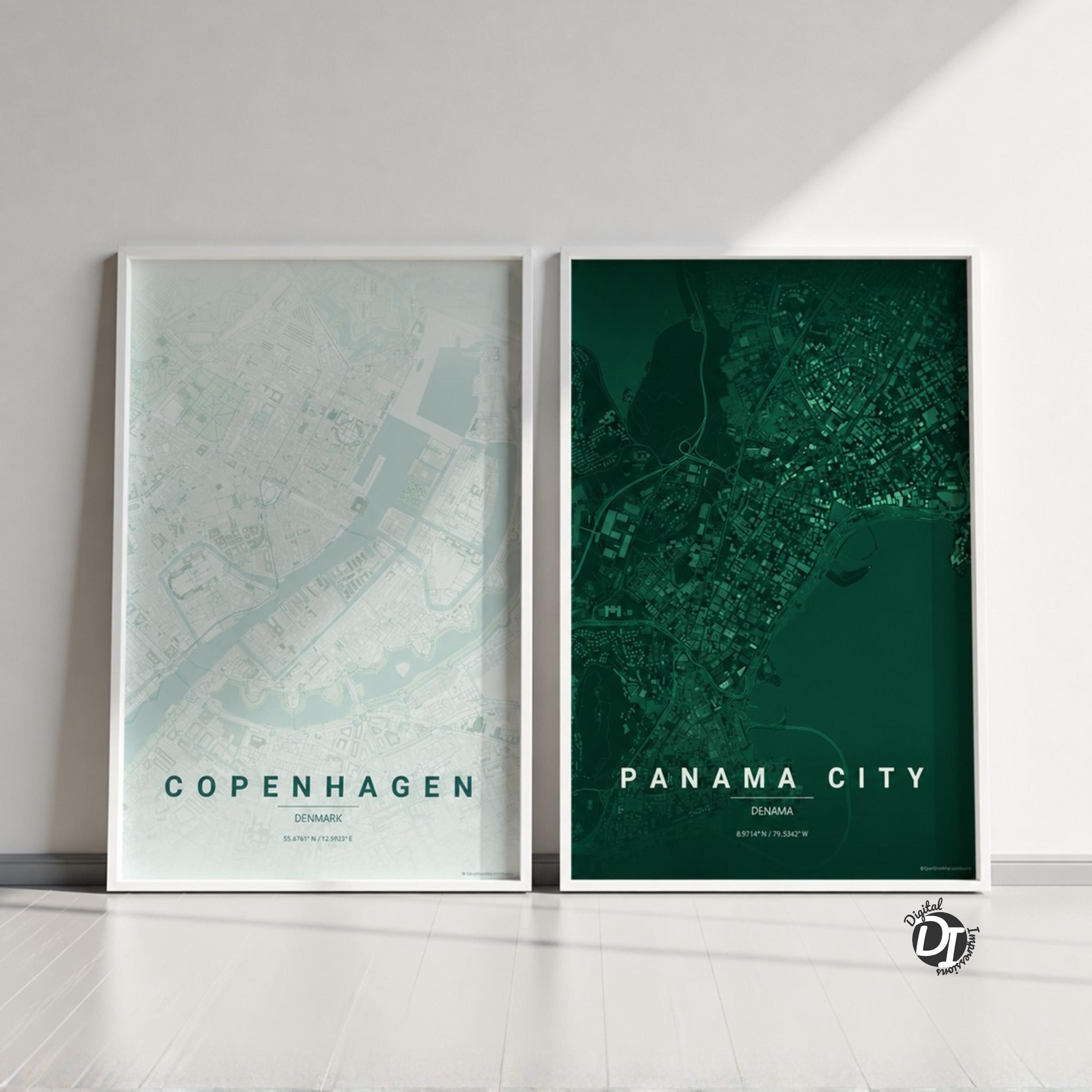 Premium Architectural Personalized Map Poster, Custom City Print ...