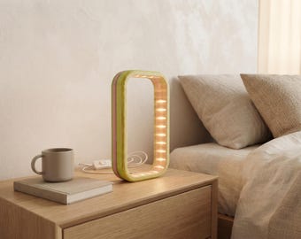 3D Printed Loop Table Lamp, Warm Ambient Bedside Light, Modern Minimalist Decor
