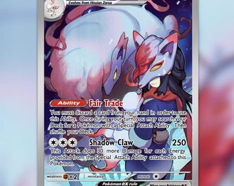 Carta proxy de arte completo de Zoroark – Arte de fan hecho a mano