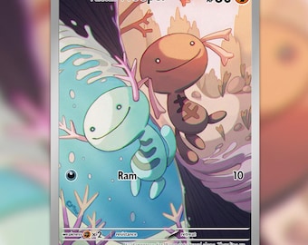 Wooper Full Art Proxy Card – Handmade Fan Art
