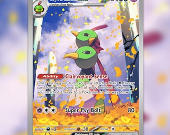 Carta proxy de Xatu con arte completo – Arte de fan hecho a mano