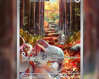 Carta proxy de arte completo de Zorua – Arte de fan hecho a mano