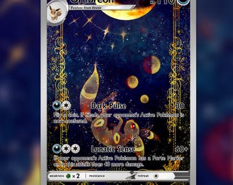 Umbreon Full Art Proxy Card – Handmade Fan Art