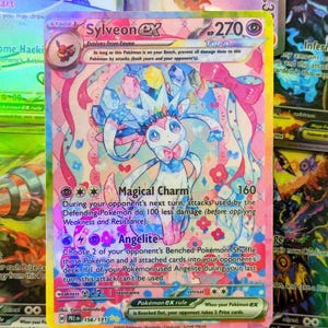 Sylveon EX handgjord tcg proxy fan art-kort komplett konst Prismatic Evolution-set