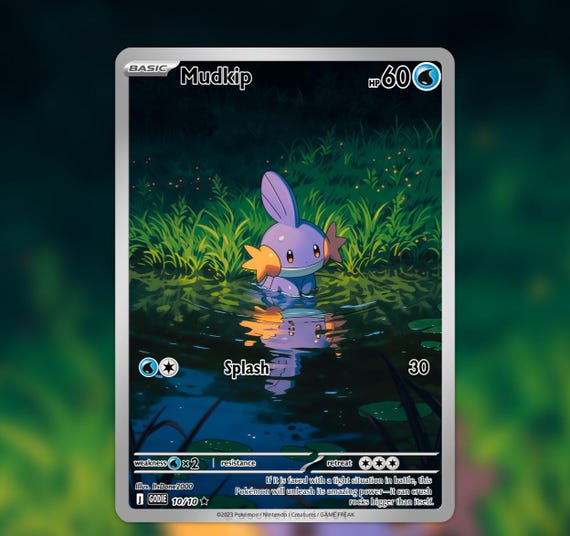 all mudkip pokemon cards Pokémon Card Game MEGA 30th CELEBRATION Card Set Starters Pokémon, Treecko - Torchic Description Discover the unique Pokemon Mega 30th collectible cards assortment 2021 POKEMON MUDKIP HOLO TRADING