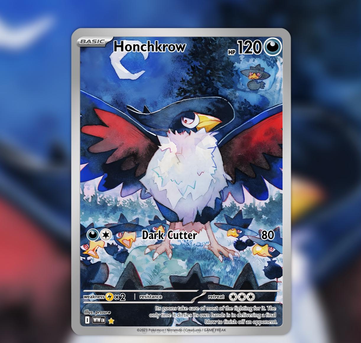 honchkrow pokemon card Honchkrow - 132/193 - Paldea Evolved