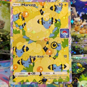 Mareep handgjord tcg proxy fan art-kort komplett konst Promo-set