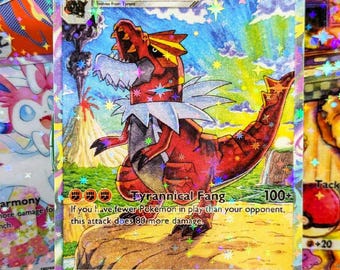 Tyrantrum handmade tcg proxy fan art card full art Fantastical Parade Set