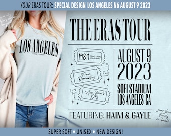 Los Angeles Taylor's Version | Los Angeles N6 August 9 | Eras Tour City Unisex Shirt | Surprise Songs | Swiftie Gift | Concert Merch