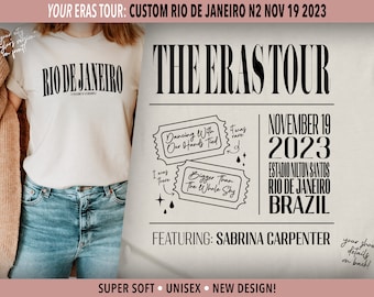 Rio de Janeiro Taylor's Version | Rio de Janeiro N2 Nov 19 | Eras Tour City Unisex Shirt | Surprise Songs | Swiftie Gift | Concert Merch