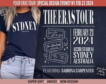 Sydney Taylor's Version | Sydney N1 February 23 | Eras Tour City Unisex Shirt | Surprise Songs | Swiftie Gift | Concert Merch