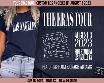 Los Angeles Taylor's Version | Los Angeles N1 August 3 | Eras Tour City Unisex Shirt | Surprise Songs | Swiftie Gift | Concert Merch