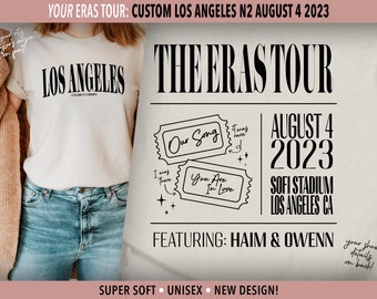 Los Angeles Taylor's Version | Los Angeles N2 August 4 | Eras Tour City Unisex Shirt | Surprise Songs | Swiftie Gift | Concert Merch