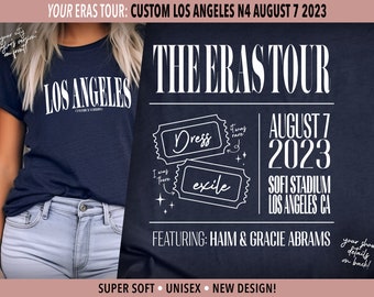 Los Angeles Taylor's Version | Los Angeles N4 August 7 | Eras Tour City Unisex Shirt | Surprise Songs | Swiftie Gift | Concert Merch