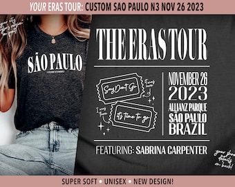 Sao Paulo Taylor's Version | Sao Paulo N3 Nov 26 | Eras Tour City Unisex Shirt | Surprise Songs | Swiftie Gift | Concert Merch