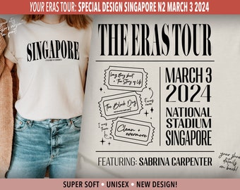 Singapore Taylor's Version | Singapore N2 March 3 | Eras Tour City Unisex Shirt | Surprise Songs | Swiftie Gift | Concert Merch