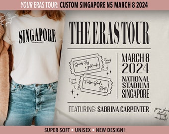 Singapur Taylor Version | Singapur N5 8.März | Eras Tour City Unisex-Shirt | Überraschungs Lieder | Swiftie Geschenk | Konzert Merch