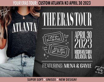 Atlanta Taylor's Version | Atlanta N3 April 30 | Eras Tour City Unisex Shirt | Surprise Songs | Swiftie Gift | Concert Merch