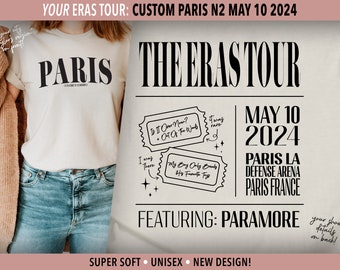 Paris Taylor Version | Paris Mai 10 | Eras Tour City Unisex-Shirt | Überraschungs Lieder | Swiftie Geschenk | Konzert Merch