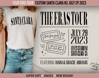 Santa Clara Taylor's Version | Santa Clara N2 July 29 | Eras Tour City Unisex Shirt | Surprise Songs | Swiftie Gift | Concert Merch