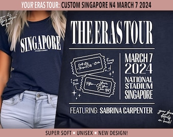 Singapore Taylor's Version | Singapore N4 March 7 | Eras Tour City Unisex Shirt | Surprise Songs | Swiftie Gift | Concert Merch