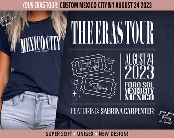 Mexico City Taylor's Version | Mexico City N1 August 24 | Eras Tour City Unisex Shirt | Surprise Songs | Swiftie Gift | Concert Merch