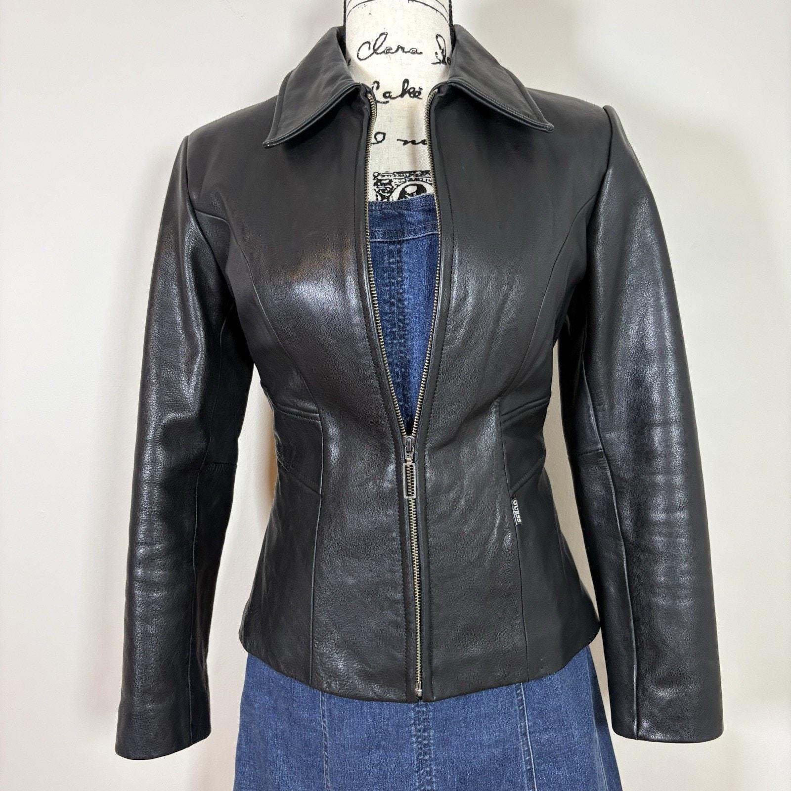 2000s Leather Jacket - Etsy