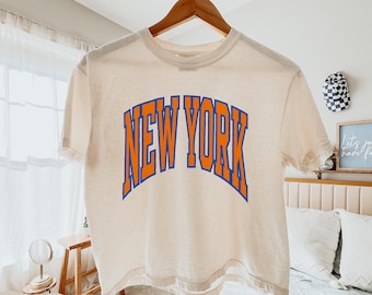 New York Varsity Shirt, NYC Graphic Tee, New York City Gift, Retro College Style Women Tee