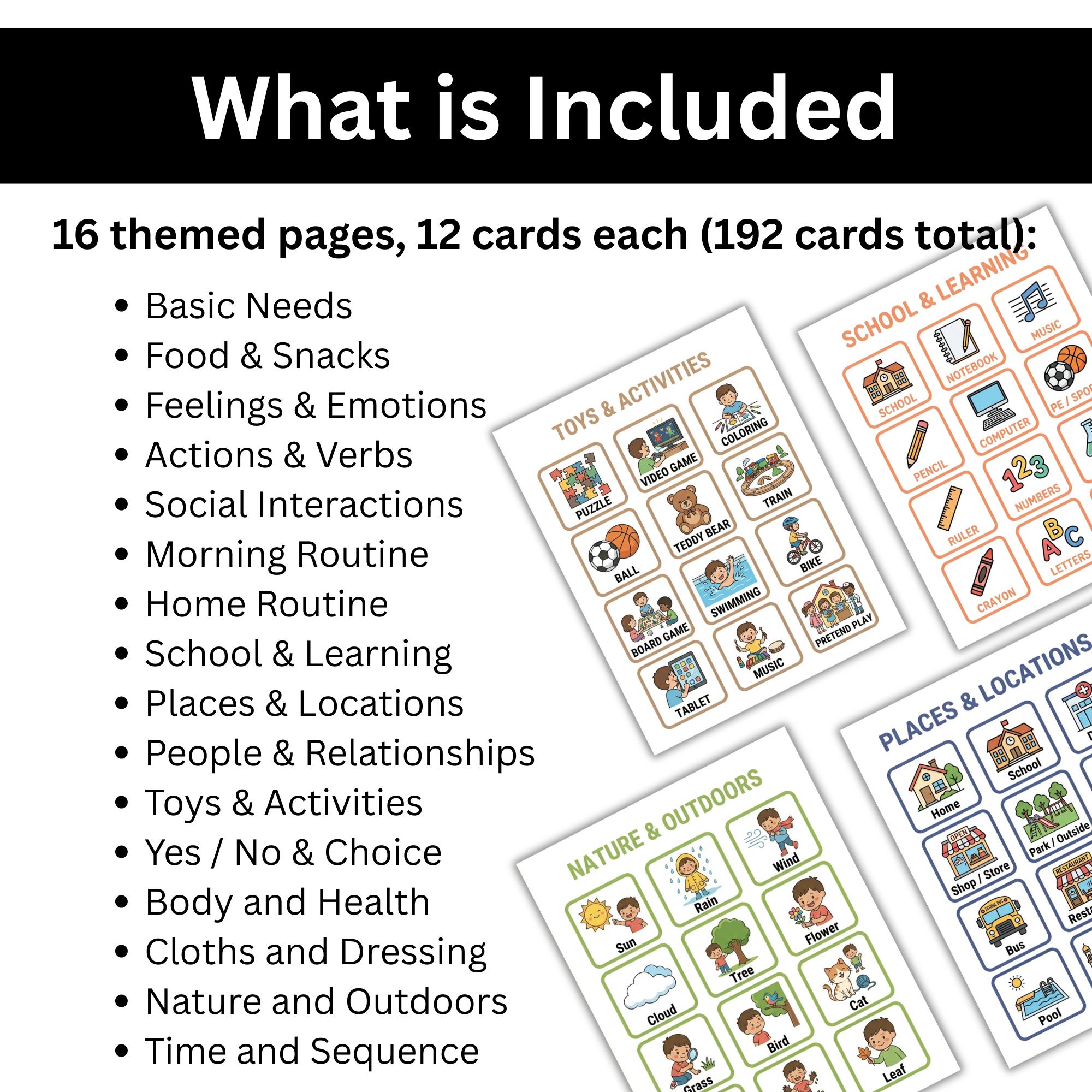 PECS Communication Cards • 192 Printable AAC Cards • Autism Speech ...