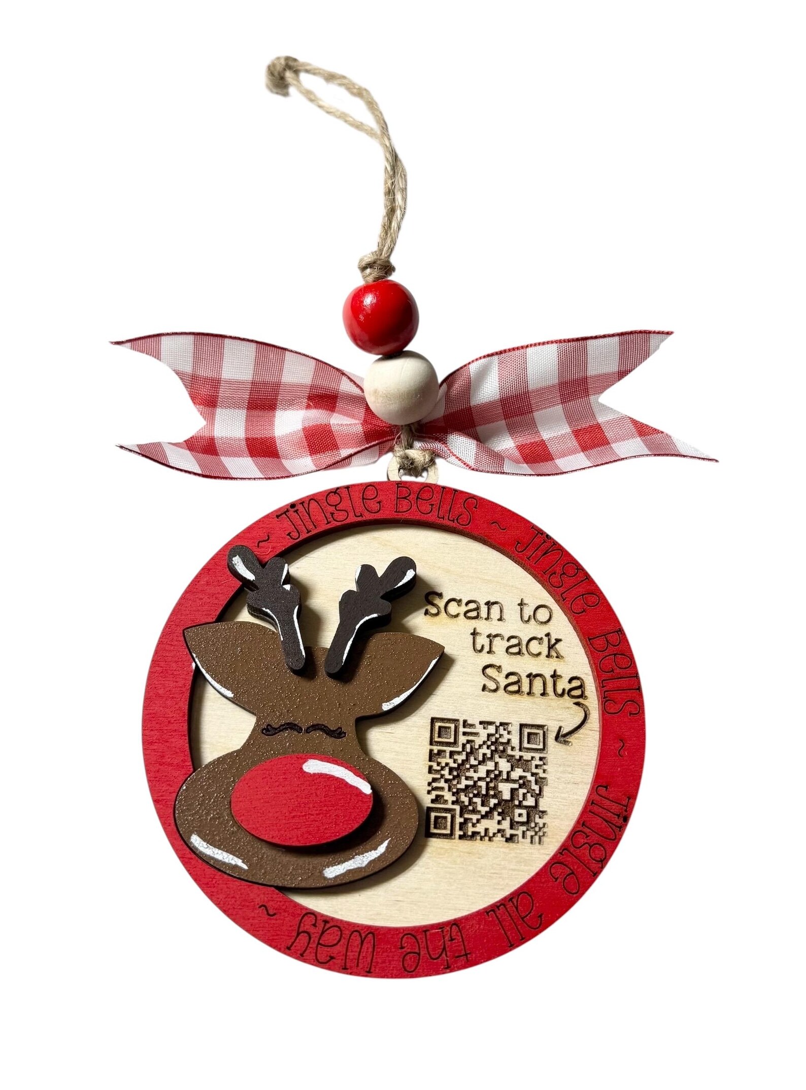 Reindeer Code Reindeer - Santa Tracker - QR Code - Magical Christmas Ornament - Etsy