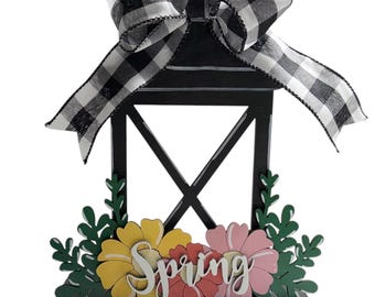 Add On Spring Flowers - Interchangeable Lantern - Stand up - Door Sign