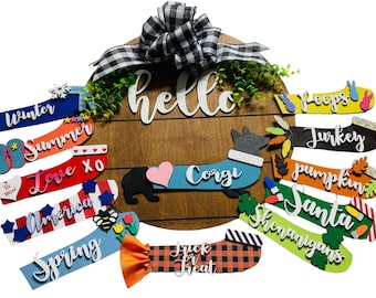 Hello Labrador - Lab - Interchangeable Holidays Seasons - Large Round ...