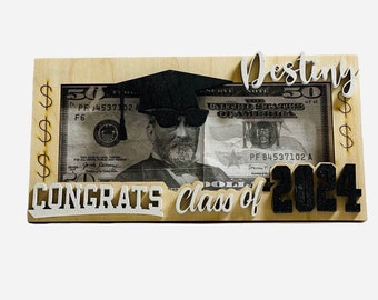 Graduate - Graduation  - Sunglasses Money  Holder - Wooden - Gift Present for Him Her