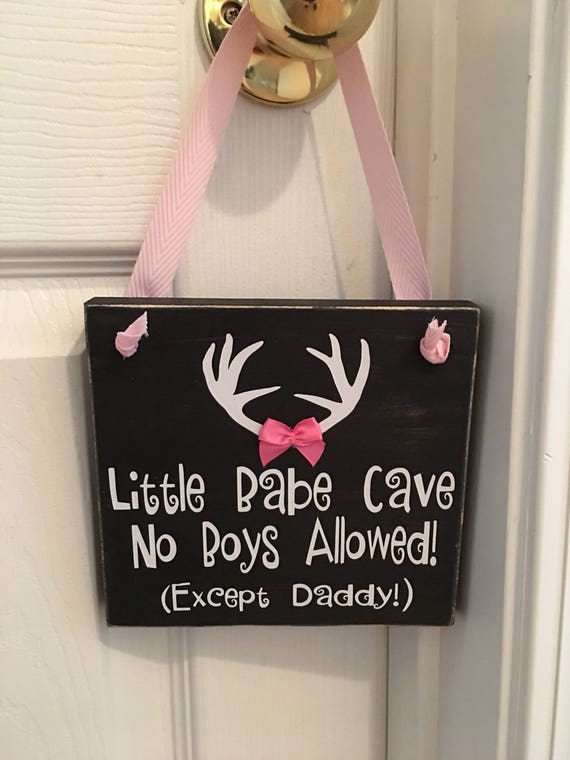 Babe Cave - Black Door Sign Babe Cave - Black Door Sign