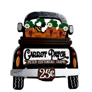 Add On - Easter - Carrot Patch Set - Interchangeable- Vintage Truck - Stand up - Door Sign