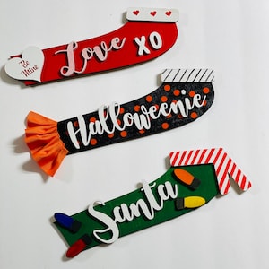 Add on Outfits for Dachshund Doxie - Corgi Dog - Interchangeable Seasons - Large Round Wooden Shiplap Door Hanger / Wreath / Sign