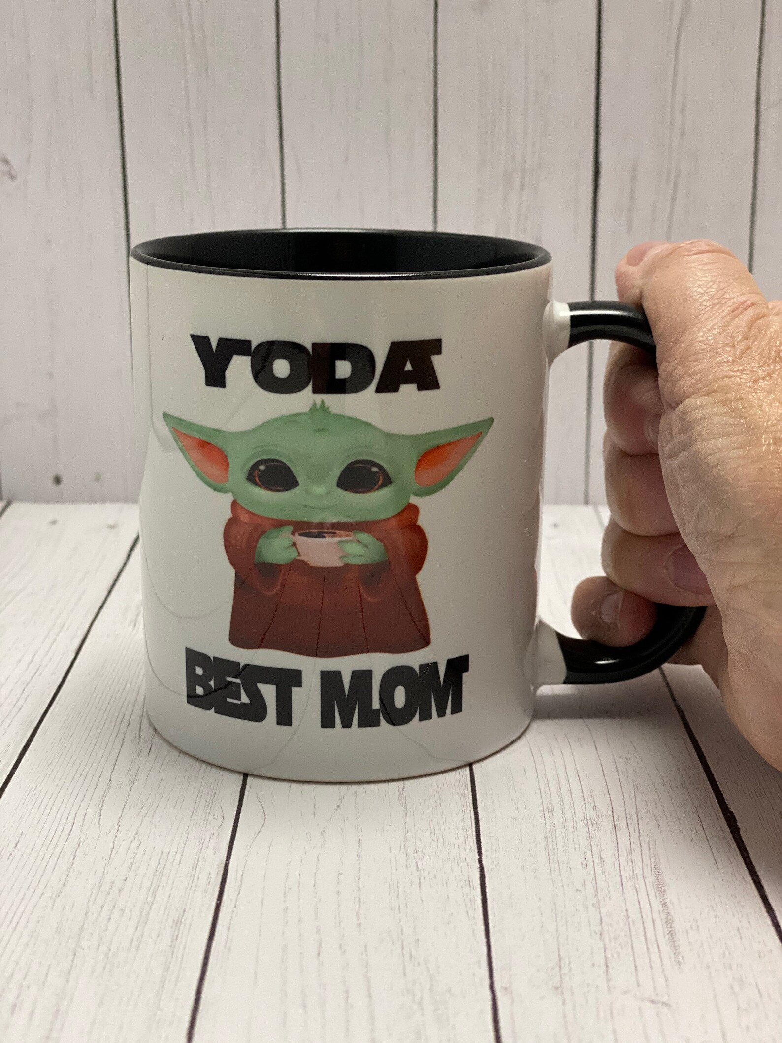 Baby Yoda Best Mom Star Wars Ceramic Mug Gift for Mother Etsy