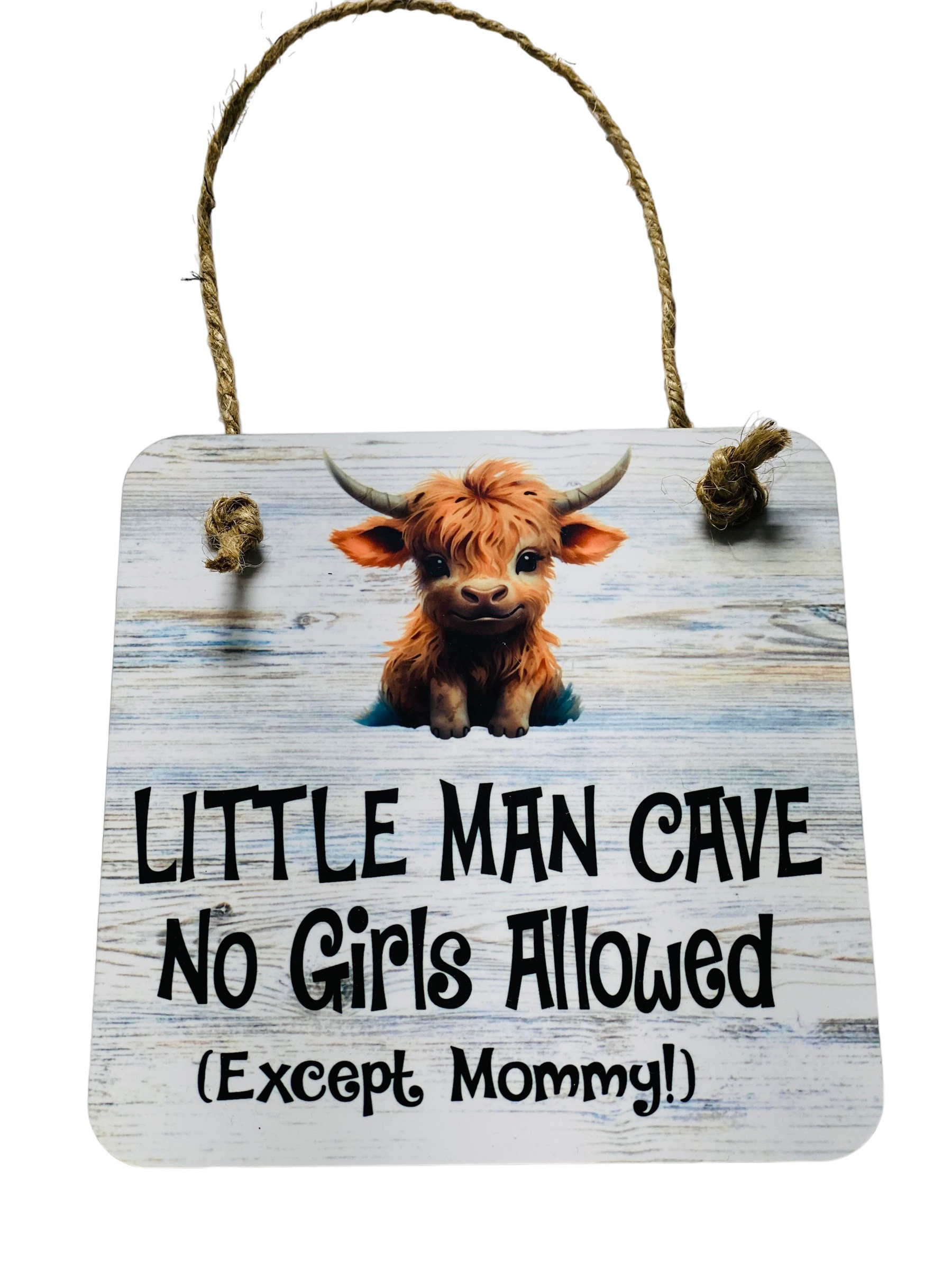 Little Bat Cave No Girls Allowed Wood Sign - 8x12 Inch Rustic Wall Decor For Kids' Rooms