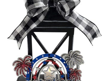 Add On America Fourth of July - Interchangeable Lantern - Stand up - Door Sign