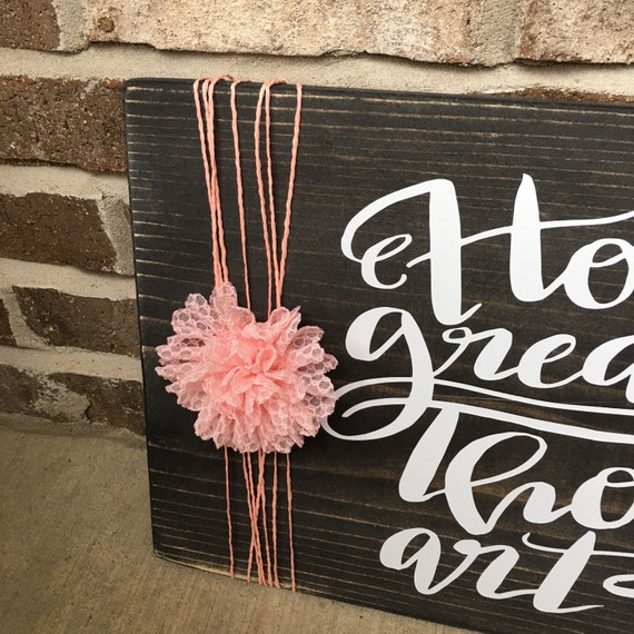 Cuan Grande Eres Signo Religioso Pared Rustica De Madera Etsy